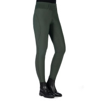 Legging HKM Jil taille haute fond 1/1 en silicone Vert olive