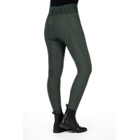 Legging HKM Jil taille haute fond 1/1 en silicone Vert olive