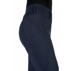 Legging HKM Jil taille haute fond 1/1 en silicone Bleu foncé Legging HKM Jil taille haute fond 1/1 en silicone Bleu foncé