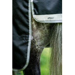 Horseware Amigo 1200D XL Turnout 50g deken Zwart / titaniumgrijs / zilver