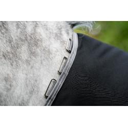 Couverture Horseware Amigo 1200D XL Turnout 50g Noir / gris titane / argent