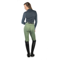 Legging HKM Juna fond 1/1 en silicone Jade Bleu