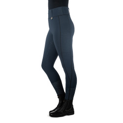 HKM Juna legging met volledig siliconen zitvlak 1/1 Donkerblauw