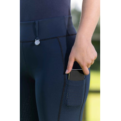 Legging HKM Juna fond 1/1 en silicone Bleu foncé