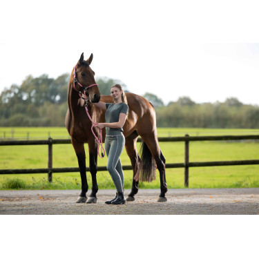 HKM Juna legging met volledig siliconen zitvlak 1/1 Grijsgroen HKM Juna legging met volledig siliconen zitvlak 1/1 Grijsgroen