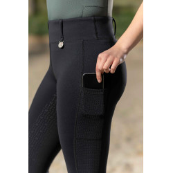 Legging HKM Juna fond 1/1 en silicone Noir