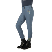 Legging HKM Pony Dream II fond 1/1 en silicone Bleu gris