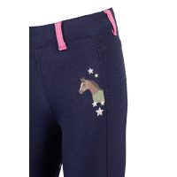 Legging HKM Pony Dream II fond 1/1 en silicone Bleu foncé