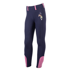 Legging HKM Pony Dream II fond 1/1 en silicone Bleu foncé