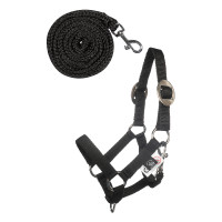 Halster en halstertouw HKM Hobby Horsing Basic Zwart Halster en halstertouw HKM Hobby Horsing Basic Zwart