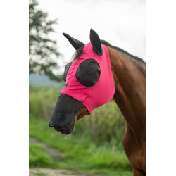 Masque anti-mouches HKM Elastic protection du naseau Magenta Rose