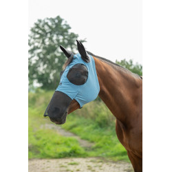 Masque anti-mouches HKM Elastic protection du naseau Bleu gris Masque anti-mouches HKM Elastic protection du naseau Bleu gris