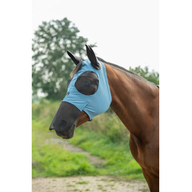 Masque anti-mouches HKM Elastic protection du naseau Bleu gris Masque anti-mouches HKM Elastic protection du naseau Bleu gris