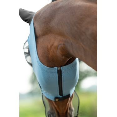 Masque anti-mouches HKM Elastic protection du naseau Bleu gris Masque anti-mouches HKM Elastic protection du naseau Bleu gris
