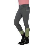 Pantalon HKM Claire fond 1/1 en silicone Bleu foncé