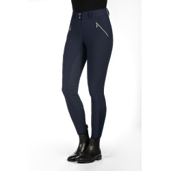 HKM Lia rijbroek met hoge taille en volledig Alos zitvlak Donkerblauw HKM Lia rijbroek met hoge taille en volledig Alos zitvlak Donkerblauw