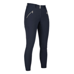 HKM Lia rijbroek met hoge taille en volledig Alos zitvlak Donkerblauw HKM Lia rijbroek met hoge taille en volledig Alos zitvlak Donkerblauw