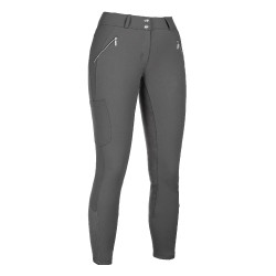 HKM Lia rijbroek met hoge taille en volledig Alos zitvlak Grijs HKM Lia rijbroek met hoge taille en volledig Alos zitvlak Grijs