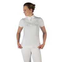 Polo de concours HKM Skadi manches courtes femme Blanc