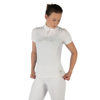 Polo de concours HKM Skadi manches courtes femme Blanc Polo de concours HKM Skadi manches courtes femme Blanc