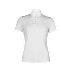 Polo de concours HKM Skadi manches courtes femme Blanc