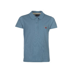 Polo HKM Claire Bleu gris