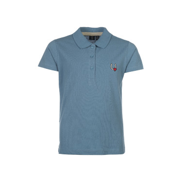 Polo HKM Claire Bleu gris