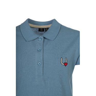 Polo HKM Claire Bleu gris