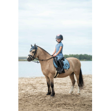 Polo HKM Claire Bleu gris