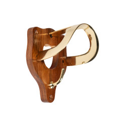 HKM hoofdstelhanger van hout en messing Messing Goud HKM hoofdstelhanger van hout en messing Messing Goud