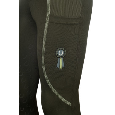 HKM Claire legging volledig siliconezitvlak 1/1 Grijsgroen