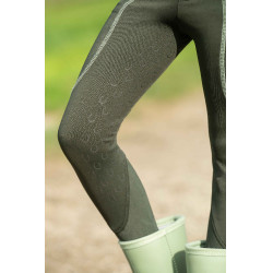 Legging HKM Claire fond 1/1 en silicone Gris vert