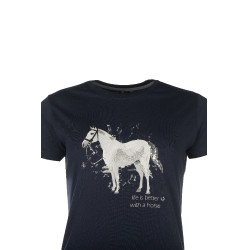 T-Shirt HKM Sparkle Donkerblauw