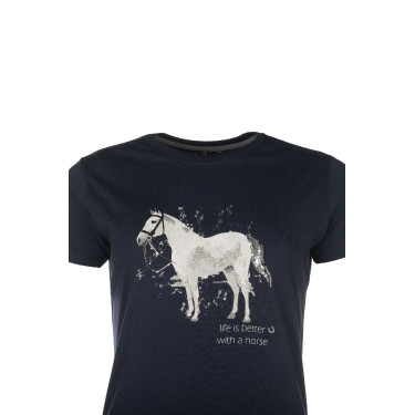 T-Shirt HKM Sparkle Donkerblauw