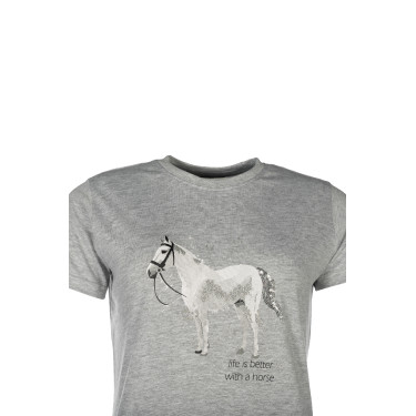 T-Shirt HKM Sparkle Gris chiné