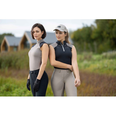 Top fonctionnel HKM Amalfi Noir / taupe