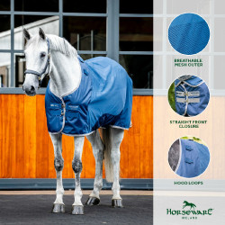 Horseware Ionic Therapy Mesh Cooler deken Bleu imperial / argent /Marine Blauw Horseware Ionic Therapy Mesh Cooler deken Bleu imperial / argent /Marine Blauw