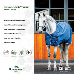 Horseware Ionic Therapy Mesh Cooler deken Bleu imperial / argent /Marine Blauw Horseware Ionic Therapy Mesh Cooler deken Bleu imperial / argent /Marine Blauw