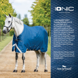Horseware Ionic Therapy Turnout 100g deken Bleu imperial / argent /Marine Blauw Horseware Ionic Therapy Turnout 100g deken Bleu imperial / argent /Marine Blauw