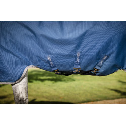Couverture Horseware Ionic Therapy Turnout 100g Bleu imperial / argent / marine Couverture Horseware Ionic Therapy Turnout 100g Bleu imperial / argent / marine