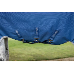 Couverture Horseware Ionic Therapy Turnout 100g Bleu imperial / argent / marine Couverture Horseware Ionic Therapy Turnout 100g Bleu imperial / argent / marine
