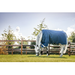 Couverture Horseware Ionic Therapy Turnout 100g Bleu imperial / argent / marine Couverture Horseware Ionic Therapy Turnout 100g Bleu imperial / argent / marine