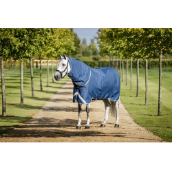 Horseware Ionic Therapy Turnout 100g deken Bleu imperial / argent /Marine Blauw Horseware Ionic Therapy Turnout 100g deken Bleu imperial / argent /Marine Blauw