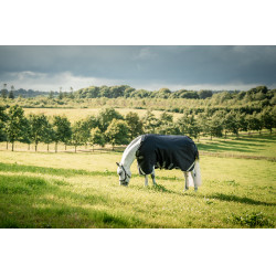 Couverture Horseware Rambo 1680D Turnout 0g Noir / orage / gris argent Couverture Horseware Rambo 1680D Turnout 0g Noir / orage / gris argent