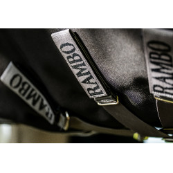 Couverture Horseware Rambo 1680D Turnout 100g Noir / orage / gris argent