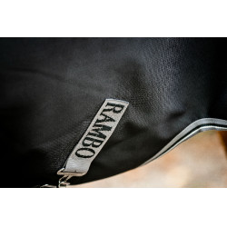 Couverture Horseware Rambo 1680D Turnout 250g VL Noir / orage / gris argent