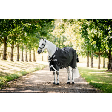 Horseware Rambo 1680D Turnout 450g VL deken Zwart / storm / zilvergrijs