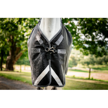Horseware Rambo 1680D Turnout 450g VL deken Zwart / storm / zilvergrijs