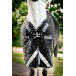 Horseware Rambo 1680D Turnout 450g VL deken Zwart / storm / zilvergrijs