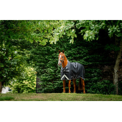 Horseware Rambo 1680D Turnout 450g VL deken Zwart / storm / zilvergrijs